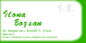 ilona bozsan business card